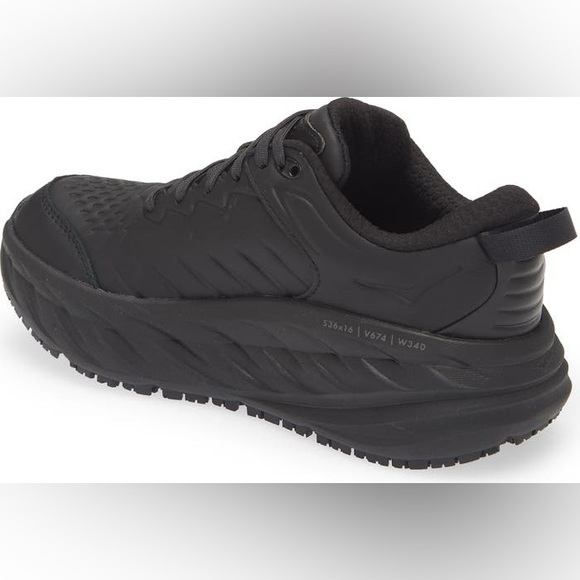 Hoka One One Bondi SR Nurse Work Shoes Slip Resistant Black Womens 7.5D - Picture 2 of 14
